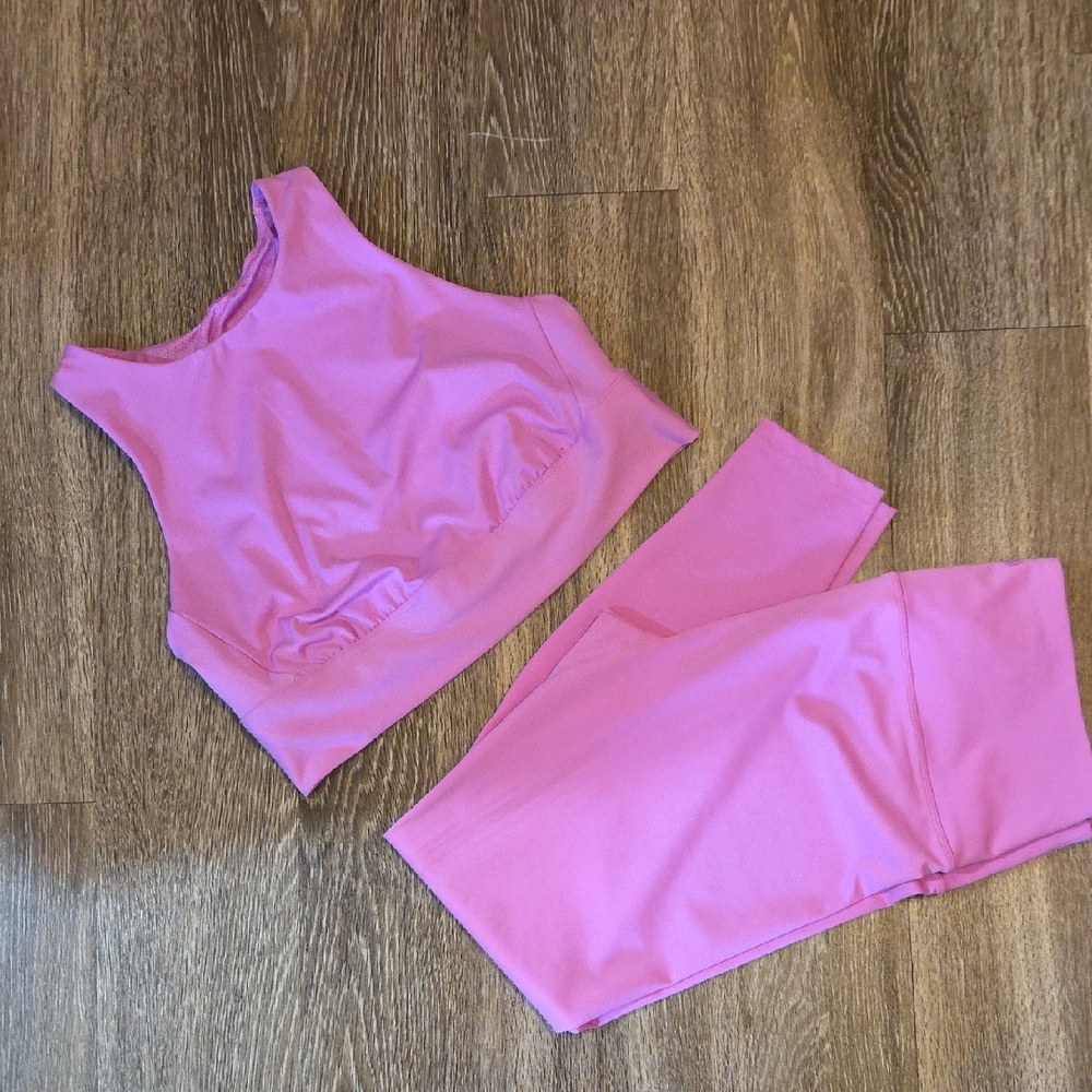 All in Motion Pink Leggings and Top Set